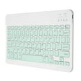 thumbnail image 5 of Teclas de acceso directo del teclado para tableta, suspensión automática, conexión Bluetooth ultradelgada, teclado inalámbrico portátil para tableta iOS Pro Mini, color verde claro, 5 of 5