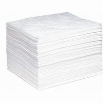 Spilltech Sorbent Pad, 22 gal, 15 in x 18 in, Oil, White, 100 PK WP-H