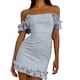thumbnail image 4 of Lucakuins, vestido ajustado de encaje Floral para mujer, cuello barco, espalda descubierta, volantes, vestido de cóctel, minivestido de fiesta de verano Lucakuins  moda, 4 of 9