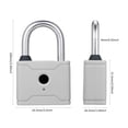 thumbnail image 2 of FlyFlise T1006D Smart Fingerprint Padlock Rechargeable Keyless 20 Fingerprints Emergency, 2 of 8