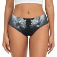 thumbnail image 1 of Fotbe Elegant Feathered Floral Wings Calzones Estampados para Mujer – Ropa Interior de Algodón, Cómoda, Suave y Elástica-Small, 1 of 6