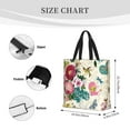 thumbnail image 4 of Naloa Bird Butterfly Rose Tote Bag for Women, Foldable Tote Bag With Zipper, Large Shoulder Bag, Top Handle Handbag for Travel, Work, Shopping, 4 of 9