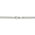 thumbnail image 3 of Amore La Vita Sterling Silver Rhodium-plated Polished 3.2mm 7 inch Open Link with Lobster Clasp Chain Charm Bracelet 7 inches, 3 of 4
