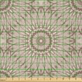 thumbnail image 2 of Ambesonne Mandala Fabric by the Yard Microfiber, Traditional Oriental Motif, 3 Yards, Pale Mauve Taupe Pale Tan, 2 of 2