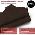 thumbnail image 2 of European Leather Work 5-6 oz. 2-2.4mm Vegetable Tanned Leather Pre-Cut Size: 12x12x2 - Dark Brown - Natural Shrunken Grain Cowhide Craftsmen Grade Quality for Tooling, Carving, Engraving, Molding, 2 of 8