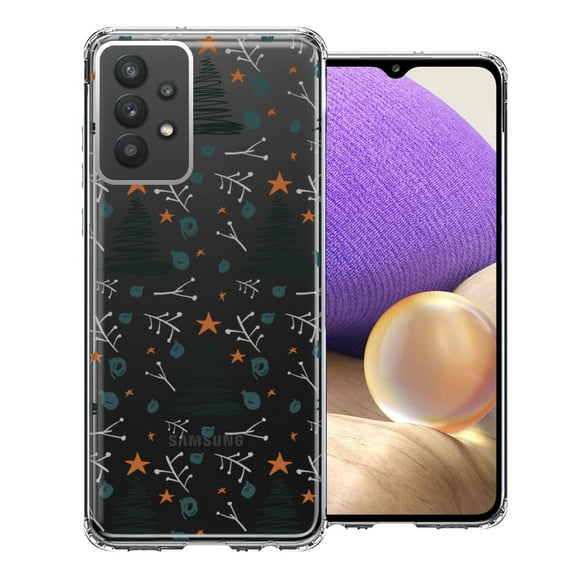 MUNDAZE For Samsung Galaxy A32 Holiday Christmas Trees Design Double Layer Phone Case Cover