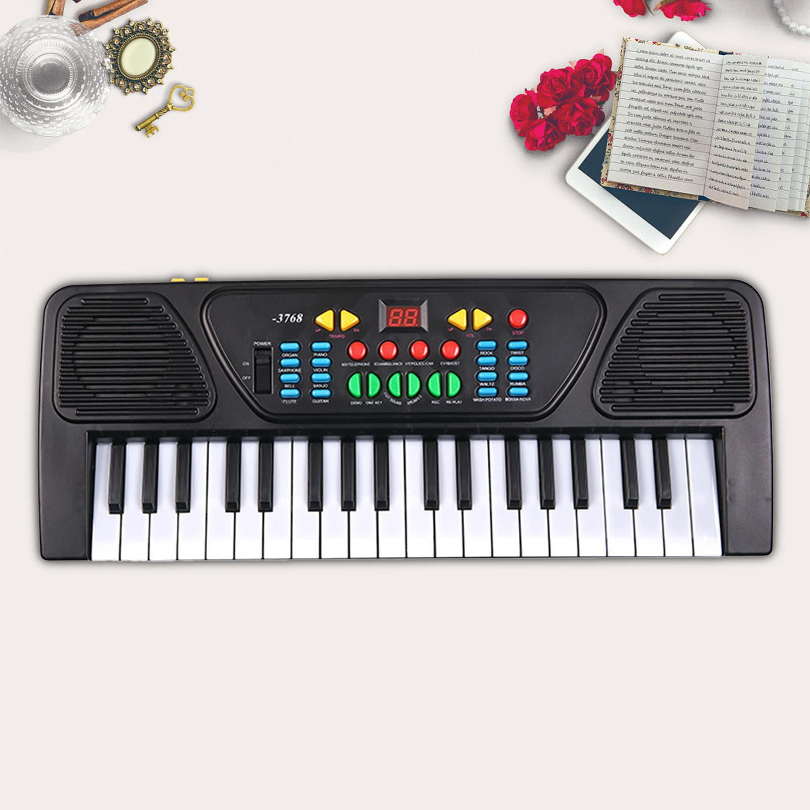 LeeQinersw Keyboard Piano Digital Electronic Piano Keyboard Multifunctional W/ Mic Keyboard