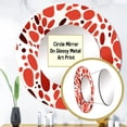 thumbnail image 3 of Designart "Pattern Of Red And White Polka Dots I" Graphic Print Round Mirror Wall Decor Modern - Large Red Round Bathroom Mirror - Round Mirror - 23" x 23", 3 of 6