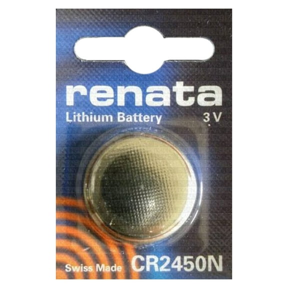 One (1) X Renata Cr2450N Lithium Watch / Key / Gadget Battery 3V Blister Packed - Swiss Made Quality