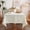 Beige, variant on Wrinkle Stain Resistant Fabric Tablecloth, Washable Vintage Decorative Rectangle Table Cloth for 8 Foot Tables, Cream