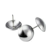 ELAYARD Silver Iron Round Nail 100Pcs 16x20MM