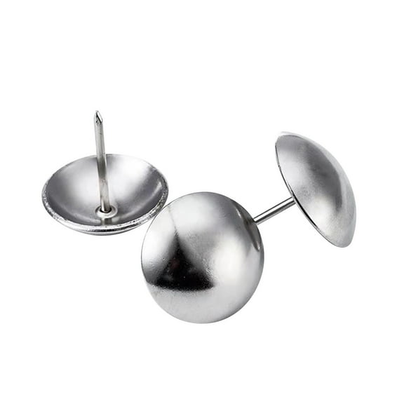 ELAYARD Silver Iron Round Nail 100Pcs 16x20MM