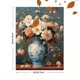 thumbnail image 3 of Qisvanset 12x16 Inch 2D Flat Framed Canvas Art, Matthew Vintage Flower Vase Bible Verse Faith Religious Wall Art Gift, 3 of 5