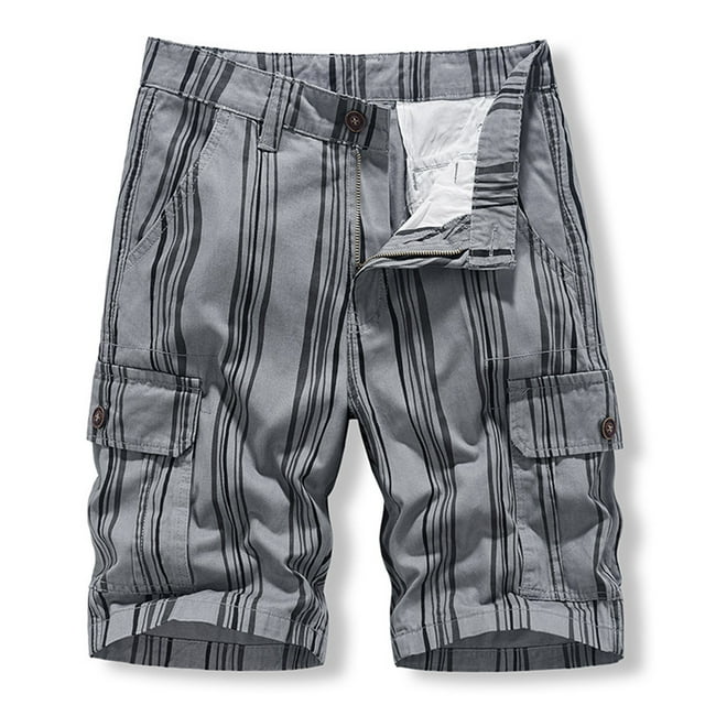 TopLLC Mens Shorts, Men pants Men's Plus Size Cargo Shorts Multi-Pockets Relaxed Summer Beach Shorts Pants