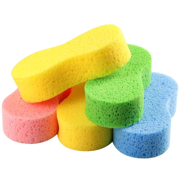 5-Pack Car Wash Sponges, 9.1" x 4.3" x 2.4" Large Sponges, Extra Thick Foam Kit for All-Purpose Cleaning, Ideal Washing Sponges for Kitchen, Bathroom, Household