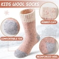 thumbnail image 3 of 6 Pairs Merino Wool Kids Hiking Socks Toddlers Girls Athletic Thermal Warm Winter Socks, 3 of 6