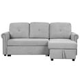 Euroco 83" L Shaped Sofa Bed Modern Convertible Sleeper Sofa Bed with
