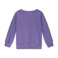 thumbnail image 5 of LLYwey Girls Pullover Sweatshirt , Kids Solid Color Fleece Long Sleeve Crew Neck Sweatshirts Sweater Tops Winter Shirts Lightweight Fall Jackets Purples 13T, 5 of 6