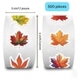 thumbnail image 3 of JUMNUYCUH 500Pcs Fall Leaf Stickers, Maple Leaf Self-Adhesive Sticker Roll, Autumn Thanksgiving Waterproof Decals for Crafts Party Cards Seal Envelopes Supplies Scrapbook Decor, Fall Leaves Stickers, 3 of 9