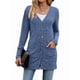 thumbnail image 1 of Cárdigan de Otoño para Mujer, de Punto Suave, de Larga, Abierto Al Frente y con Bolsillos. Azul M, 1 of 8