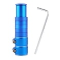 thumbnail image 2 of Adaptador de altura para manillar de bicicleta, elevador de cabeza de extensión, horquilla de bicicleta de 1 1/8 "28,6mm azul 13cmx3.5cm Zulema Elevador de manillar de bicicleta, 2 of 8