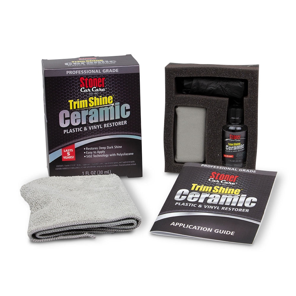 Stoner Car Care 95451 Trim Shine Ceramic Plastic and Vinyl Restorer Kit Professional Grade Restore Automotive Create a Semi-Permanent Shine