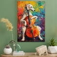 thumbnail image 2 of Borzoi Dog Stretched Canvas Size 8x12 – Funny Borzoi Dog Playing Cello Canvas Wall Art for Music Lovers, Pet Lovers, Home Decor, 2 of 5