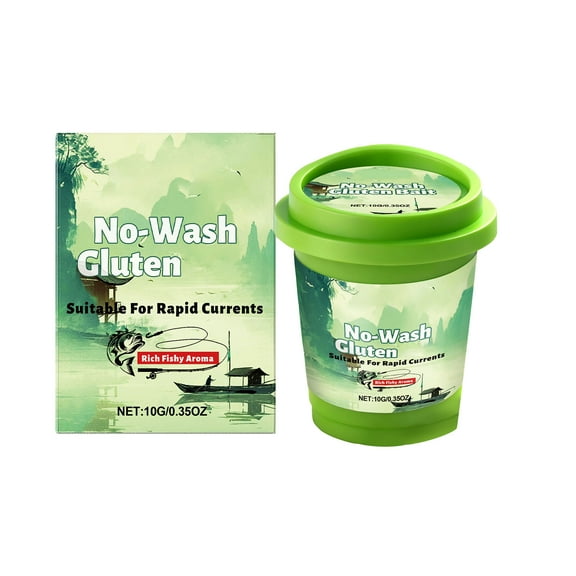 Kriath No-Wash Gluten Bait For Stream Fishing, Fragrant Dough Formula To Attract Fish Rapidly, 10G Per Can Lightweight And Portable