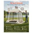 thumbnail image 3 of Pop Up Sports Tent 72x72”, Clear Bubble Tent for 2-4 Person, Waterproof Outdoor Pod with Floor Mat & Cover, Garden Igloo Dome Tent for Camping Fishing, 3 of 9