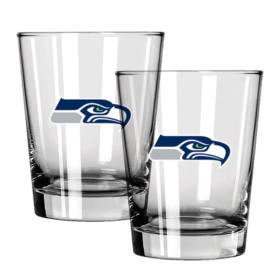 The Memory Company Seattle Seahawks 15oz. Two-Pack Rocks Glass Gift Set