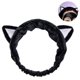 thumbnail image 1 of Cat Ears Headbands, Elastic Women's Lovely Hair Band, Wash Face Spa Headband-washable Facial Band Makeup-black, 1 of 4