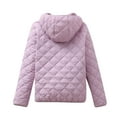 thumbnail image 3 of Plebaso Quilted Jacket for Women Hooded Lightweight Padded Coat Full Zip Womens Warm Winter Outerwear, 3 of 7