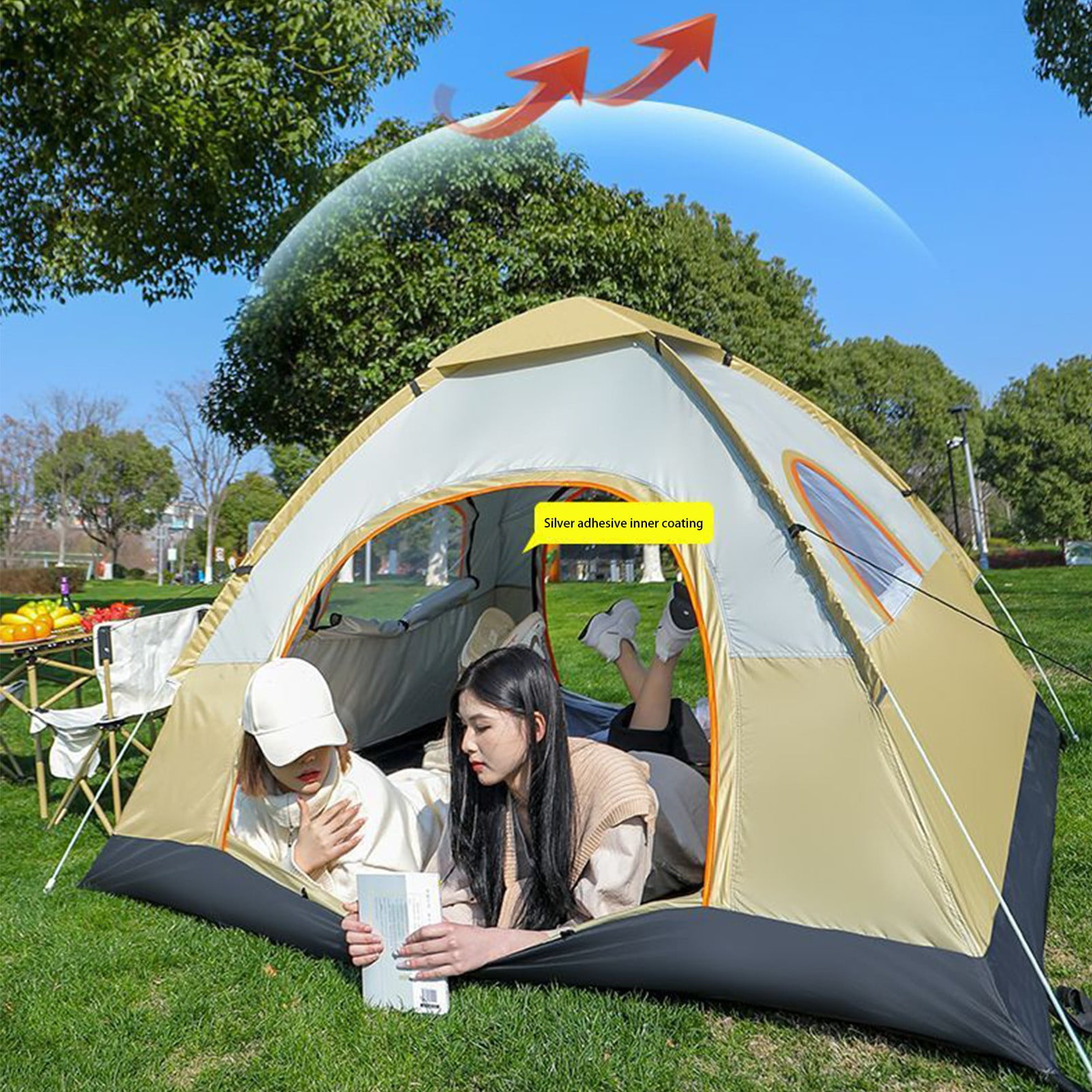 SHENGXINY 2 Person Camping Tent with Storage Bag