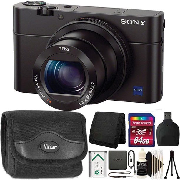 Sony Cyber Shot Dsc Rx100 Iii Built In Wi Fi Digital Camera With Ultimate 64gg Accessory Bundle Walmart Com Walmart Com