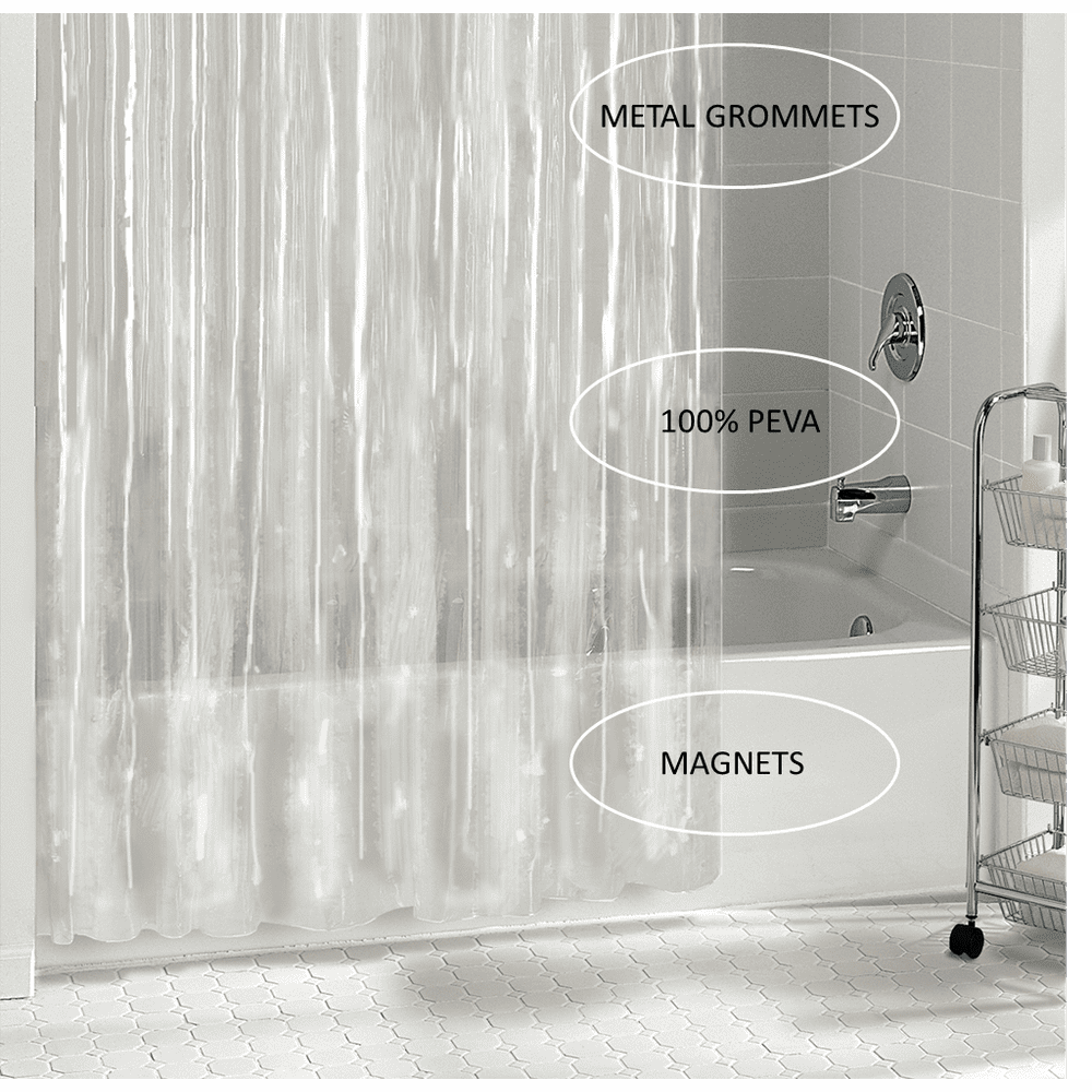 Mainstays Shower Liner Medium Thickness Clear
