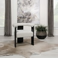 thumbnail image 3 of Coaster Ramona Fabric Upholstered Accent Side Chair Cream and Black, 3 of 14