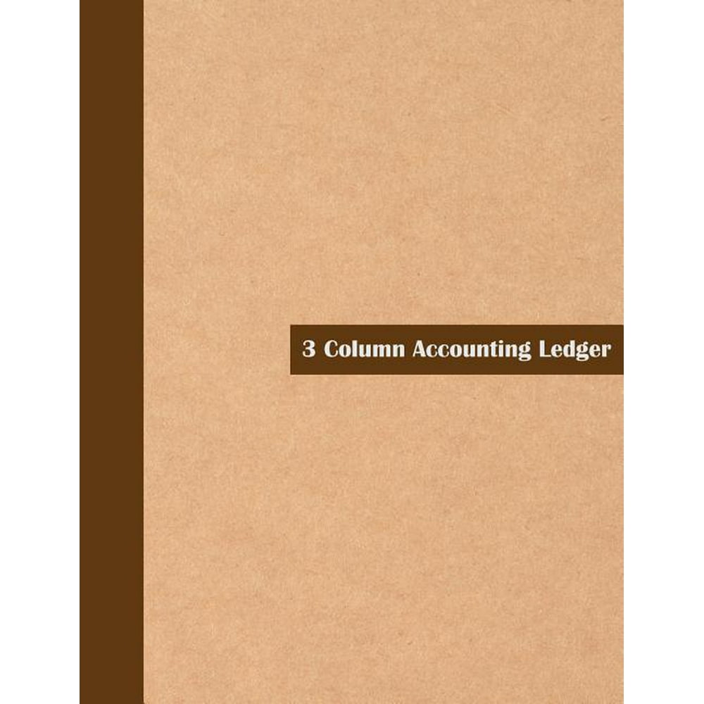 3 Column Accounting Ledger Accounting Bookkeeping Record Book for