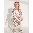thumbnail image 3 of BemeyourBBs Baby Girls Halloween Pajamas Pumpkin/Ghost Print Button up Jumpsuit, 3 of 6