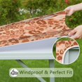 thumbnail image 6 of Brown and Pink Of Leopard Print Square Fitted Tablecloth with Elastic Edge,Square Table Cover,Washable Elastic Table Cover for Home Kitchen Party Decor 34"x34", 6 of 6