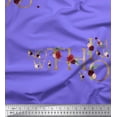 thumbnail image 1 of Soimoi Purple polyester Crepe Fabric Floral Love Quotes Text Print Fabric by the Yard 42 Inch Wide, 1 of 3