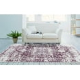 thumbnail image 5 of HomeRoots 366398 94 x 94 in. Wine Olefin & Frieze Round Rug, 5 of 5