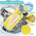 thumbnail image 2 of Shoe Washing Machine Bag Reusable Sneaker Washing Bag with Built-in Fluffy Brushes for 360° All-Around Cleaning, Laundry Shoe Bag is Designed for Washer and Dryer （Yellow 2pcs）, 2 of 7
