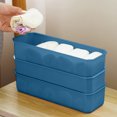 thumbnail image 4 of Organizador de ropa interior Caja de almacenamiento de plástico | Compartimento apilable de 5 rejillas | Diseño de Techo Abierto | Almohadillas antideslizantes | Cajón que ahorra espacio, 4 of 6