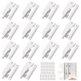 thumbnail image 1 of HWZWT White Window Lock Sliding Window Parts and Hardware 14 Pieces Sash Lock with Screw Sash Lock with Screw Zinc Alloy Window Latch, 1 of 5