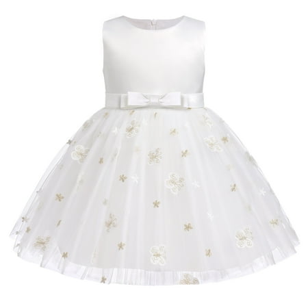

IDOPIP Baby Girls 3D Butterfly Tutu Dress Princess Party Bridesmaid Wedding Ball Gowns Dresses