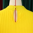 thumbnail image 6 of AURA Chiffon Midi Dress Cape Batwing Extra Long Sleeve Round Neck High Waist A-Line S-XXXL, 6 of 7