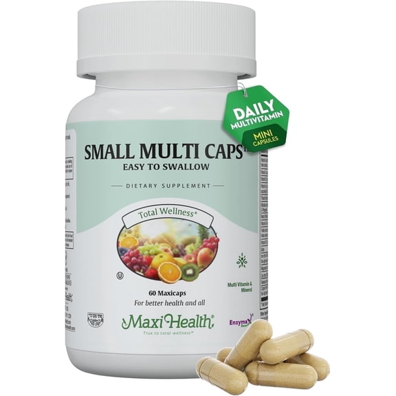 Maxi Health Multivitamin for Adults – Daily Vitamins with Iron, Probiotics & Energy Support – 60 Caps