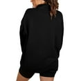 thumbnail image 3 of ADREAMLY Women Lapel Neck Oversized Sweatshirt Long Sleeve Pullover Tops Fall Winter Casual Sweatshirts, 3 of 7