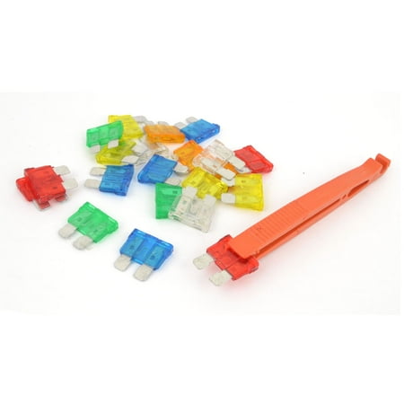 Fuze Clip - Unique Bargains 22 Pcs Automotive Car Boat Truck 30A Fuse Assorted Color w Clip