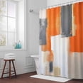 thumbnail image 5 of Orange Graffiti Fabric Shower Curtain Abstract Art Washable Shower Curtains for Bathroom, Waterproof Bath Curtain with Hooks Home Decor 72x84in, 5 of 8